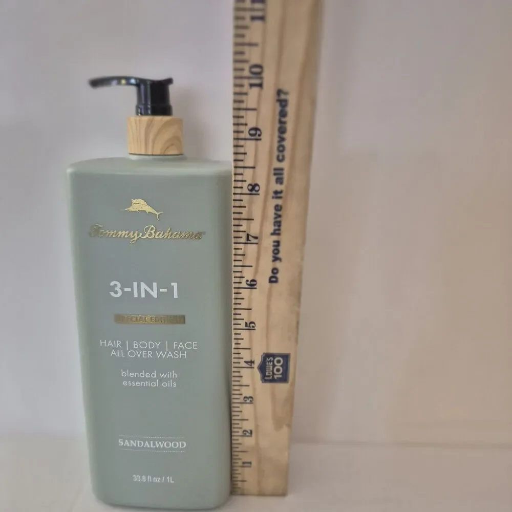 Tommy Bahama 3-in-1 All Over Wash Sandalwood Special Edition Body Hair Face...